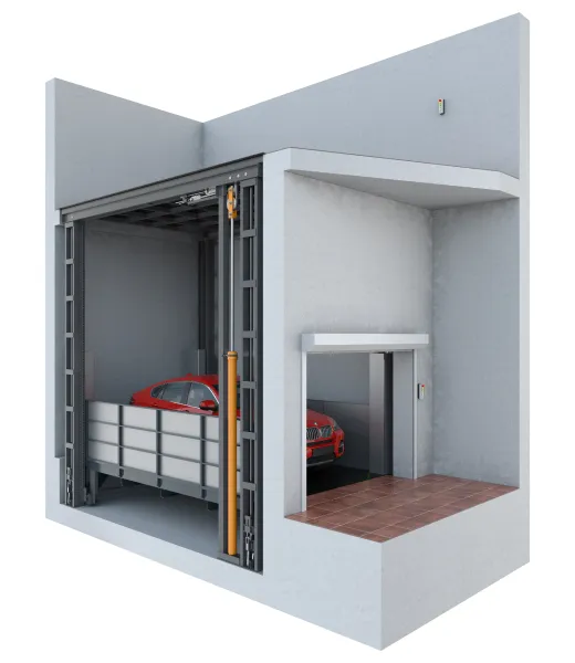 Автомобильный подъемник с крышей Фото в Перми